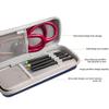 Bamberg Stethoscope Storage Box EVA Portable Travel Carrying Case with Mesh Bag, Hard Drive,Pen,Medical Organizer White view 2
