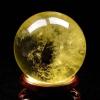 HHCTEBEC Feng Shui Natural Citrine Crystal Sphere Ball with Wooden Stand Yellow Quartz Crystal Ball Sphere,Meditation Scrying Ball for Home Table Decorative Balls,50mm view 4