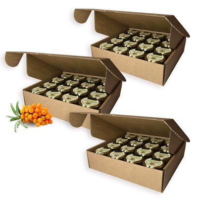 Earthbreath Marmalade - Sea Buckthorn & Honey - Pack of 48 - Multiple Flavours Available - Sugar-Free, Natural - No Gelatine or Artificial Additives - Ideal for Hotels, Restaurants, B&Bs, Events
