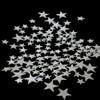 120 Beautiful Edible Sugar Fondant Stars; Small to XLarge; Lustre Silver; Birthday, Bridal, Baby Shower, Wedding, Christmas Cake Cupcake Topper Decorations (1cm x 120) view 1