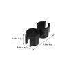 Garneck Broom Adapter 4pcs and Pole Black Clamps Plastic Dustpan with Double Pipe Connection Design, Space-Saving Broom-to-Dustpan for Easy Installation and Sturdy Rod Replacement view 2