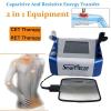 300W 448KHZ RF Tecar Therapy RET CET Diathermy Body Sliming Machine Pain Relief Skin Tightening Deep Care 50X45X37cm,Black view 3