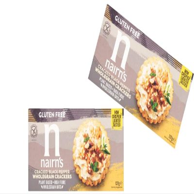 Cracked Black Pepper Wholegrain Crackers, Plant Based, High Fibre, 137g, Pack of 2,Perfect for creating canaps, pairing with cheese, or enjoying as a standalone