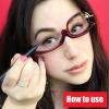 1 pair Make-up Presbyopia Glasses, 180 Rotatable Presbyopia Glasses, put Blue Light Reading Eyes Glasses(Black,3.5 x) view 2