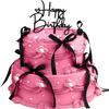 10pcs Ribbon Bows & Heart Acrylic Cake Topper Set - Elegant Cake Decorations for Birthdays, Weddings,Special Occasions view 1
