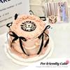 10pcs Ribbon Bows & Heart Acrylic Cake Topper Set - Elegant Cake Decorations for Birthdays, Weddings,Special Occasions view 4
