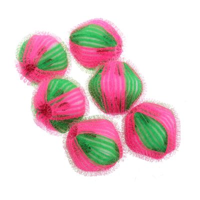 EXAOMBLE 6pcs Pet Laundry Ball Nylon Reusable Washing Machine Balls for Pet Hair Removal Cleaning Dryer