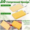 10 Pack Kitchen Sponges Natural Cellulose Cleaning Sponges, Non-Scratch Sponges Reusable Scourer Sponges for Dishes, Home, Car, Bathroom view 2