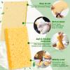 10 Pack Kitchen Sponges Natural Cellulose Cleaning Sponges, Non-Scratch Sponges Reusable Scourer Sponges for Dishes, Home, Car, Bathroom view 3