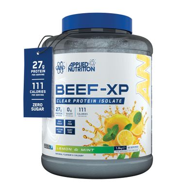 Applied Nutrition Clear Hydrolysed Beef Protein Isolate Powder, Fruit Juice Style, Dairy Free, Lactose Free, Zero Sugar, Low Fat, 1.8kg - 60 Servings (Lemon & Mint)