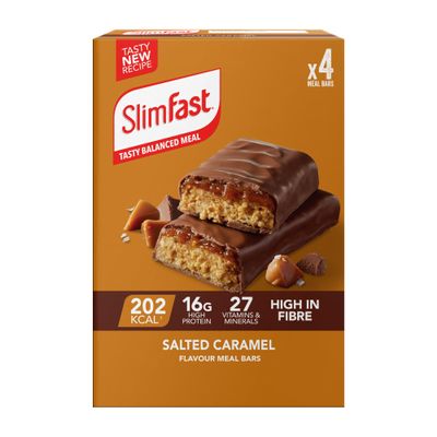 SlimFast Snack Bar Salted Caramel Flavour 4 x 60g Bars