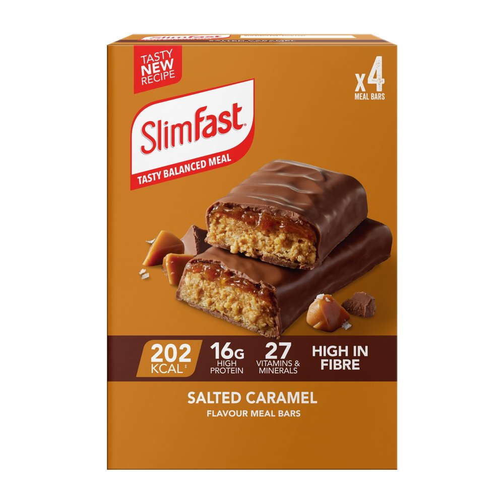 SlimFast Snack Bar Salted Caramel Flavour 4 x 60g Bars