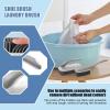 Laundry Brush to Remove Stains, Double Clothes Cleaning Brush - Portable Bathroom Cleaning Tool with Ergonomic Grip, Multipurpose Household for Fabric Shoe Brush view 2