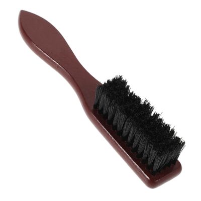 ARTSEWPLY Beard Cleaning Brush with Handle, Small Wooden Bristle Hair Brush for Men, Vintage Style Travel Beard Scrubber for Mustache Grooming and Hair Styling