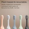 SURI Recyclable Plant-Based, Electric Toothbrush Heads - Built-in Tongue Scraper, Long Lasting Replacement Heads | Compatible Only Sonic Electric Toothbrush - Sunset Bloom, Pack of 3 view 3
