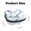 Marble Texture First Period Kit for Girls, Tampon Pantyliners Menstrual Purse, Nursing Pad Holder with Zipper, Sanitary Collect Napkin Bag Organizer view 2