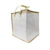 10.210.212.6" Reusable Insulated Zipper Aluminum Foil Tote Bag Suit for Picnic Cake FruitDrink Refrigeration Also for Delivery of Takeaway Thermal Pizza Insulated Delivery (Laser White) view 1