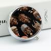 African Ritual Ethnic Tribal Pill Box Medicine Pill Organizer 3 Compartment Daily Pill Case Small Pill Container Round Pill Holder Travel Pill Box Metal Pill Case for Purse Pocket view 4