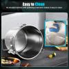 HarBin-Star - 12L Stainless Steel Bucket, Kitchen Bucket with Lid and Locking Clamp, Food Water Storage, Milk Bucket, for Storing Various Dry/Wet Items view 4