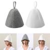AHIOJEGX Sauna Hat Anti Heat Sauna Hat Thicken Wool Felt Shower Cap Hair Turban Quickly Towel Drying Towel Hats Sauna Bathroom Accessories(Grey) view 2