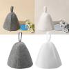 AHIOJEGX Sauna Hat Anti Heat Sauna Hat Thicken Wool Felt Shower Cap Hair Turban Quickly Towel Drying Towel Hats Sauna Bathroom Accessories(Grey) view 3