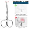 MIETONG Stainless Steel Nose Hair Scissors for Men Women - Curved Safety Blades with Rounded Tip for Trimming Facial Hair Eyebrow Ear Hair view 2