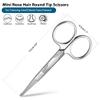 MIETONG Stainless Steel Nose Hair Scissors for Men Women - Curved Safety Blades with Rounded Tip for Trimming Facial Hair Eyebrow Ear Hair view 3