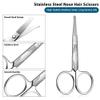 MIETONG Stainless Steel Nose Hair Scissors for Men Women - Curved Safety Blades with Rounded Tip for Trimming Facial Hair Eyebrow Ear Hair view 4