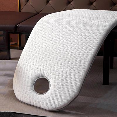 2.4In Thickness Lash Bed Topper Table Mattress With Face Breath Hole White 70x190cm Elastic Bands for Spa Bed Accessories Protective Pad