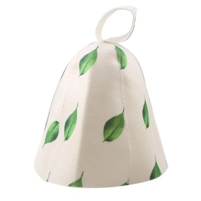 AHIOJEGX Sauna Hat Felt Head Protection Bath Anti Heat Free Size Shower Cap Sauna Hat(Leaf)