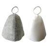 AHIOJEGX Sauna Hat Anti Heat Sauna Hat Thicken Felt Shower Cap Hair Turban Quickly Towel Drying Towel Hats Sauna Accessories Protect the scalp(White) view 2