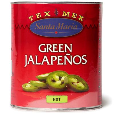 Santa Maria Sliced Green Jalapenos 2.8kg