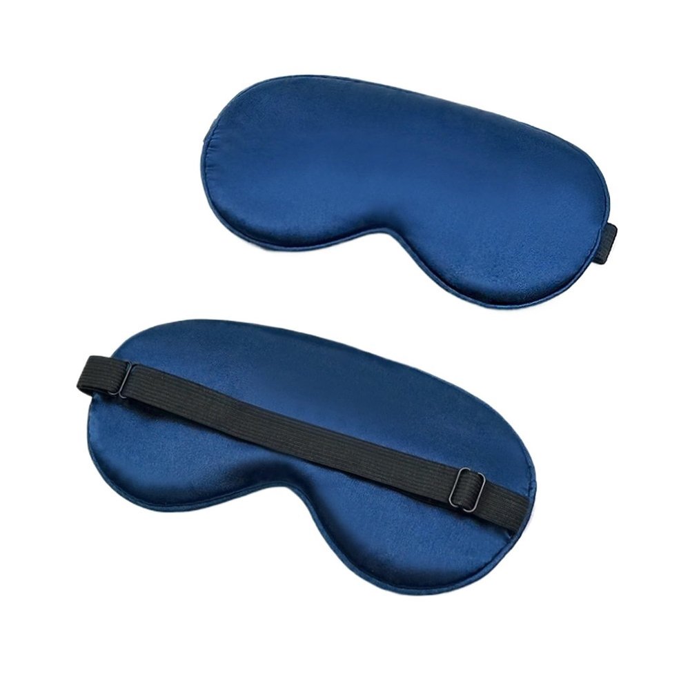 Sleep MasksZero Eye Pressure Eye Mask Silk Eye Mask Sleep Mask Silk Eye Dream Night Mask Cover Soft Relax(Darkblue)