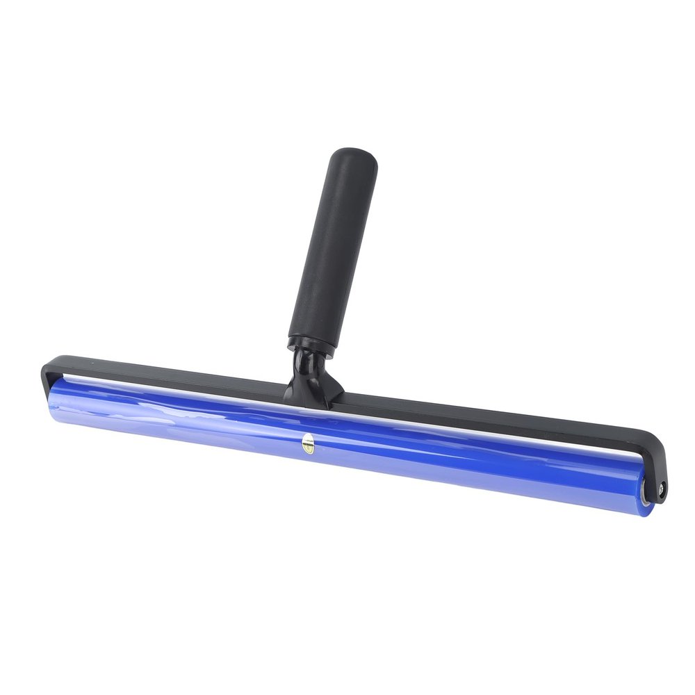 Silicone Roller for Dirt and Dust Removal, Static Super Sticky Lint Manual Cleaner Tool, Reusable Sticky Picker Set for Pet Hair, Blue Black