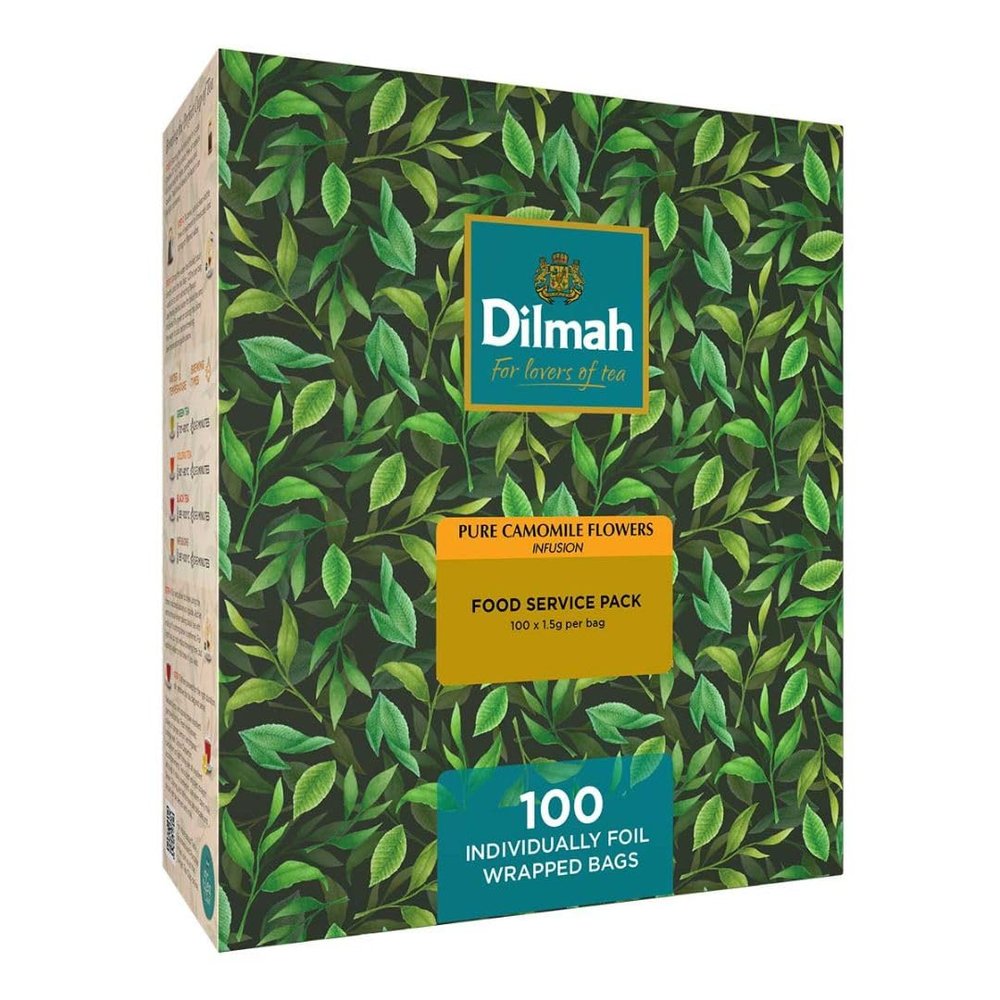 Dilmah - Pure Camomile Flowers - Green Chamomile Tea 100 tea bags - Mild & Soothing Camomile Tea handpicked in Sri Lanka - Caffeine free