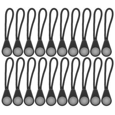 20Pcs Luminous Zipper Pull Zipper Pull, Zip Puller Plastic Backpack Puller Head Zip Cord Fastener for Outdoor Mountaineering Camping