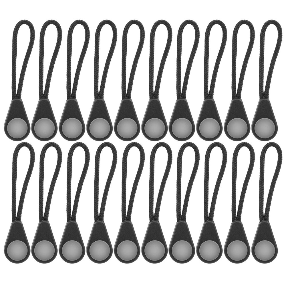 20Pcs Luminous Zipper Pull Zipper Pull, Zip Puller Plastic Backpack Puller Head Zip Cord Fastener for Outdoor Mountaineering Camping