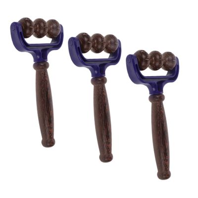 Beavorty 3pcs Wooden Massage Roller Stick for Full Body Neck Back Foot Massager Deep Tissue Relief for Athletes Runners