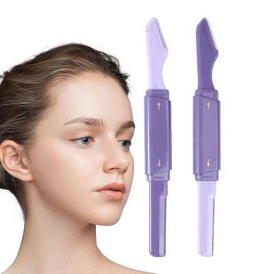 Eyebrow Eyebrows, Face Razor for Women, Stainless Steel Razor Eyebrow Razor, Double Head Facial Dermaplano Tool Trimmers for Smooth Skin