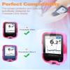 YOUSHARES Freestyle Libre 2 Receiver Case Silicone with Tempered Glass Film, HD Libre 2 Sensor Receiver Screen Protector Anti-Fingerprint, Scratch-Resistant, Anti-drop Protective Case (Purple) view 2