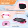 YOUSHARES Freestyle Libre 2 Receiver Case Silicone with Tempered Glass Film, HD Libre 2 Sensor Receiver Screen Protector Anti-Fingerprint, Scratch-Resistant, Anti-drop Protective Case (Purple) view 3