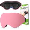 100% Blackout Sleep Mask for Women Men- Laitver Perfect Eye Sleeping Mask for Side Sleeper, Zero Eye Pressure, 3D Cutout Ultra Soft & Comfortable Blindfold for Travel Essentials/Nap- Pink