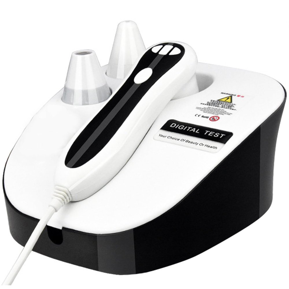 Skin Diagnosis Hair Analyzer, Skin Detector Tester Hair Skin Analyzer Machine Skin Pigment Tester, Skin and Hair Detection Hair Follicle Detector 50x/200x DualHeads Skin Scalp Detector