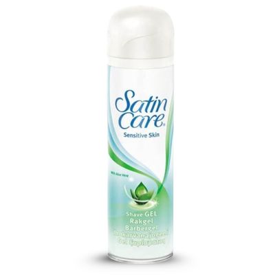 Satin Care Shaving Gel Sensitive | 200ml | Aloe Vera Formula for Soft, Smooth Skin | Protects Against Irritation