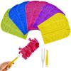 10 Pcs Duster Refill, 360 Reusable Fleece Duster Refills for Swiffer with 1 Handle for Cleaning Ceiling Fan Window Hardwoods Kitchen Floor, Wet and Dry Dual Use (Mixture Colors) view 1