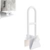 PLOTSAGE Bathtub Support Grab Bar, Height Adjustable, Non-Slip, Heavy Duty Construction, Tool-Free Assembly, Ideal for Seniors and People with Limited Mobility,White view 1