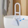 PLOTSAGE Bathtub Support Grab Bar, Height Adjustable, Non-Slip, Heavy Duty Construction, Tool-Free Assembly, Ideal for Seniors and People with Limited Mobility,White view 2