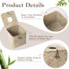 4 Pack Seagrass Tissue Box Cover Square Woven Tissue Box Holder Square Boho Decor Tissue Holder with Lid Farmhouse Tissue Box Cover for Toilet Bathroom Living Room Kitchen Bedroom Office Dorm view 4