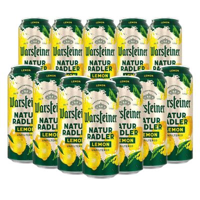 Warsteiner Natur Lemon Radler 500ml Cans (12 pack) - 2.0% ABV