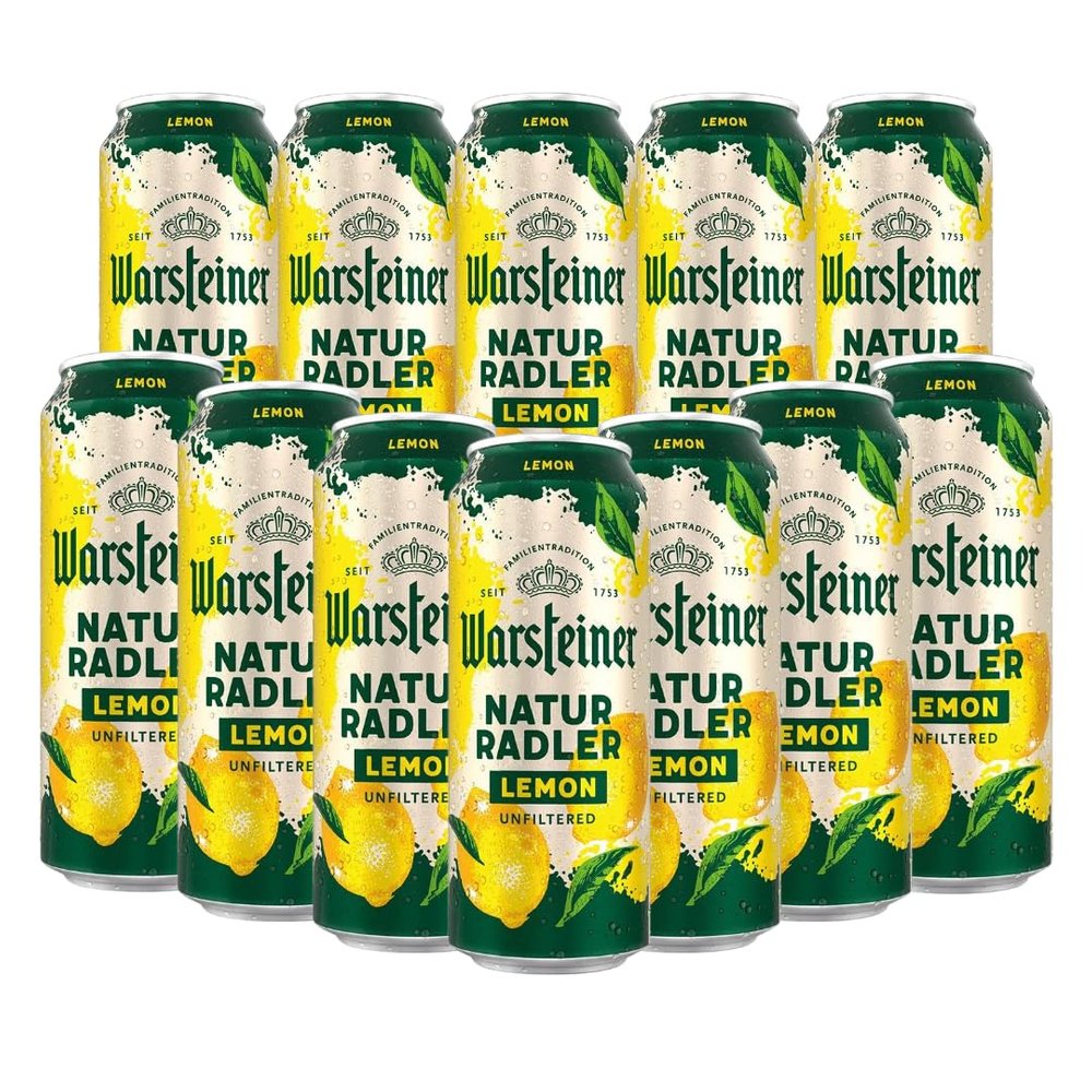 Warsteiner Natur Lemon Radler 500ml Cans (12 pack) - 2.0% ABV